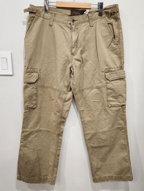 Vintage Old Navy Surplus Baggy Cargo Pants Brown Tan Y2K Skater Mens 36x30